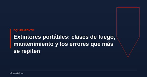 Extintores portátiles: clases de fuego, mantenimiento y los errores que más se repiten