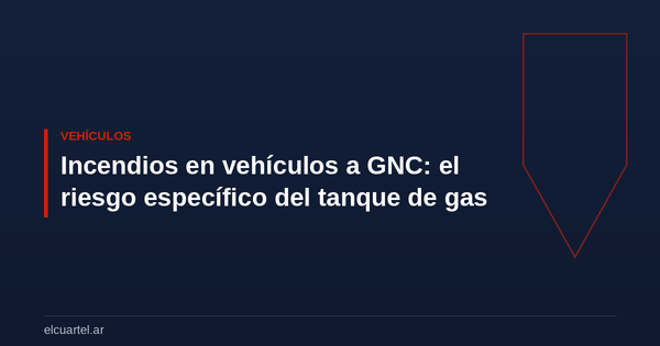 Incendios en vehículos a GNC: el riesgo específico del tanque de gas