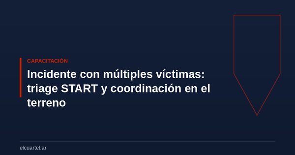 Incidente con múltiples víctimas: triage START y coordinación en el terreno